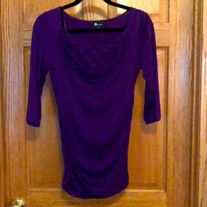 Purple tunic 3/4 sleeve top